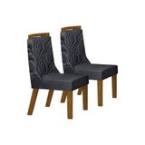 Kit 2 Cadeiras Sala De Jantar Agata Mdf Leifer Moveis