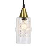 Lustre Pendente Taschibra Cristal Ali Liso E27 Transparente Ouro Bivolt