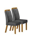 Kit 02 Cadeiras Sala De Jantar Ilheus Mdf Moveis Leifer