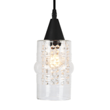 Lustre Pendente Taschibra Cristal Ali Liso E27 Transparente Preto Bivolt