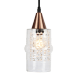 Lustre Pendente Taschibra Cristal Ali Liso E27 Transparente Cobre Bivolt