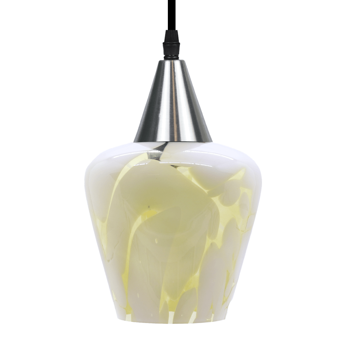 Lustre Pendente Taschibra Monalisa Murano E27 Prata Bivolt