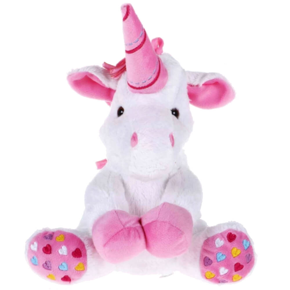 Pelucia Unicornio Loli Sentado Branco 25cm Santa Klaus