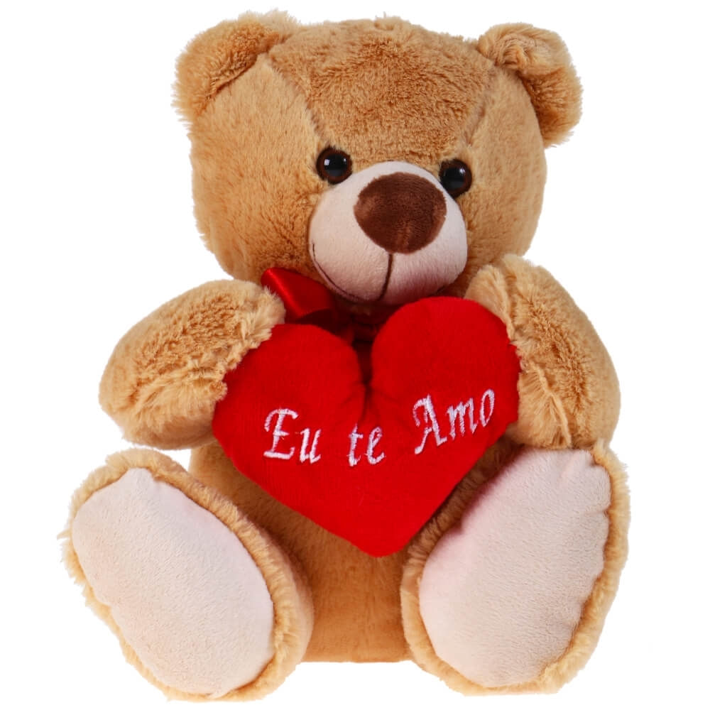 Pelucia Urso Leli Apaixonado Doce De Leite 25cm Santa Klaus