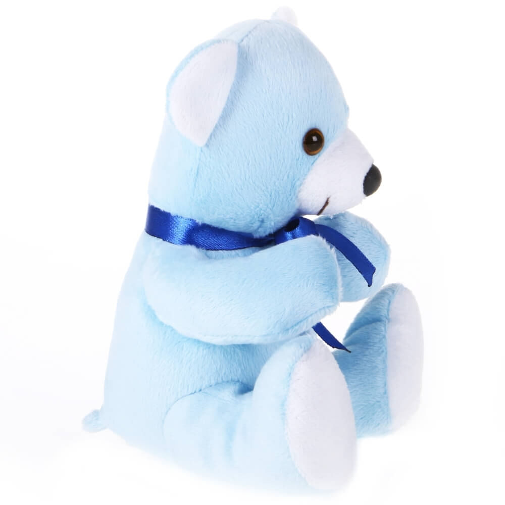 Pelucia Amigo Urso Azul 14cm Santa Klaus