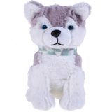 Pelucia Cachorro Husky Teo Filhote 22cm Santa Klaus