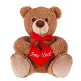 Pelucia Urso Max Caramelo Apaixonados 25cm Santa Klaus