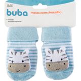 Meias Com Chocalho Zebrinha Azul Buba