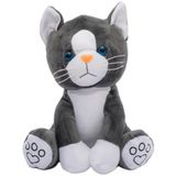 Pelucia Gato Mingau Grafite 25cm Santa Klaus