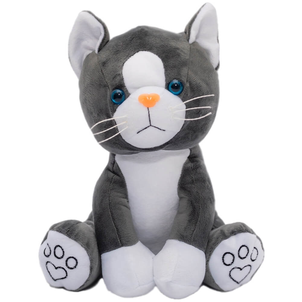 Pelucia Gato Mingau Grafite 25cm Santa Klaus