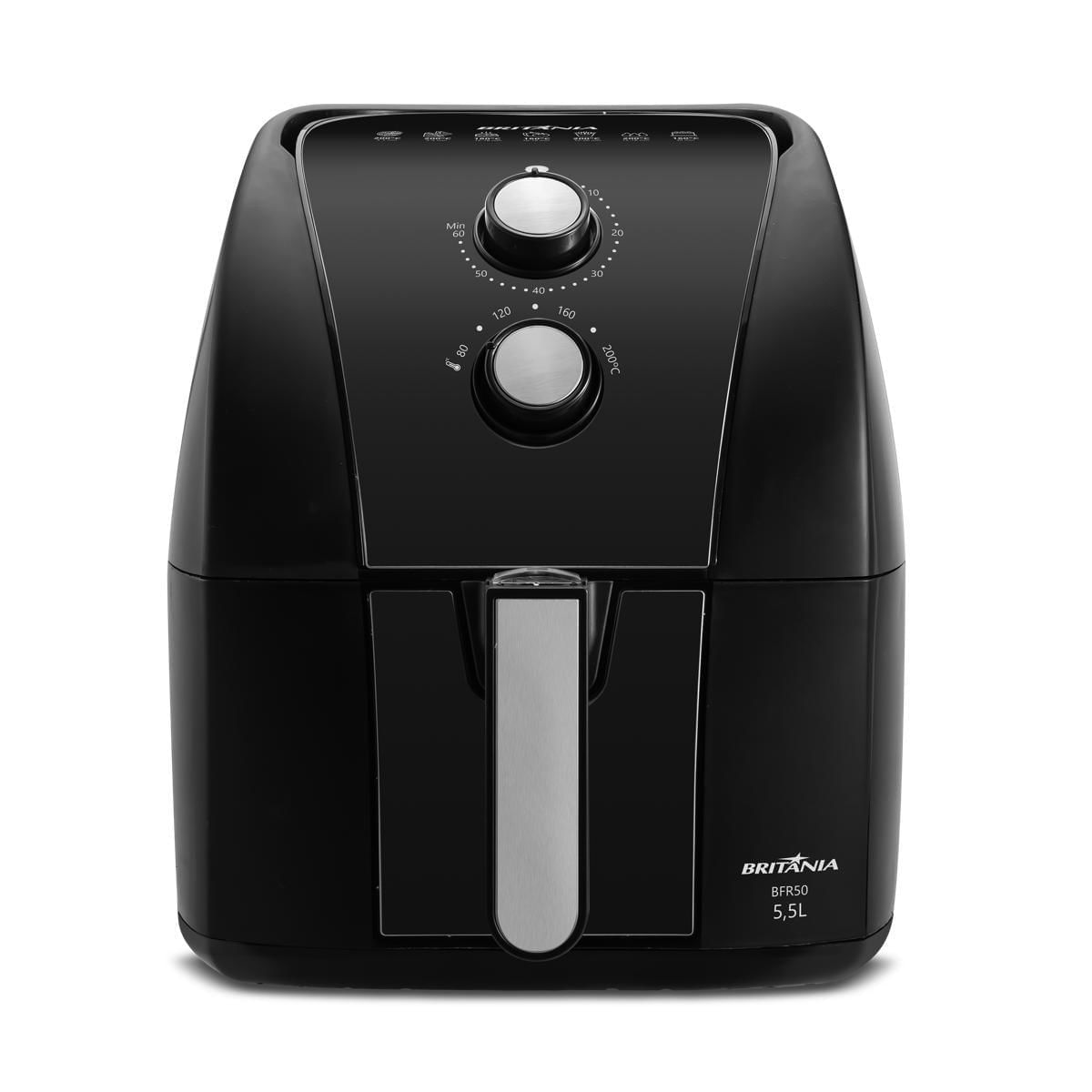 Fritadeira Air Fryer Britânia 5,5l 1500w Bfr50 Redstone 127v