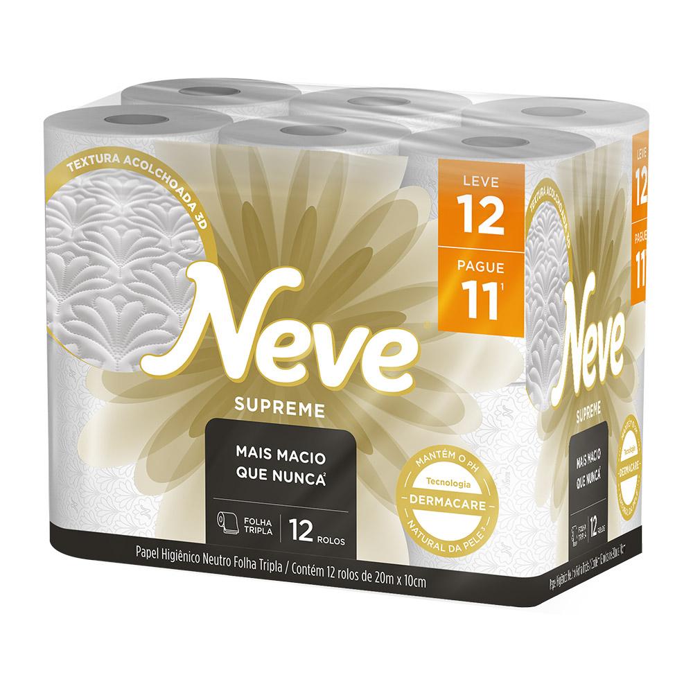 Papel Higiênico Neve Supreme Folha Tripla Leve 12 Pague 11