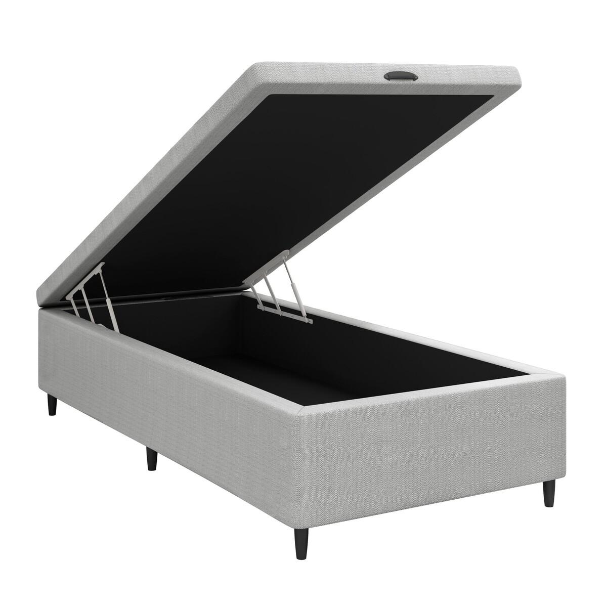 Base Cama Box Baú Solteiro Para Colchão 88x188cm Multimóveis Cr35237 Cinza