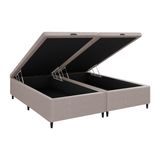 Base Cama Box Baú Queen Para Colchão 158x188cm Multimóveis Cr35238 Bege