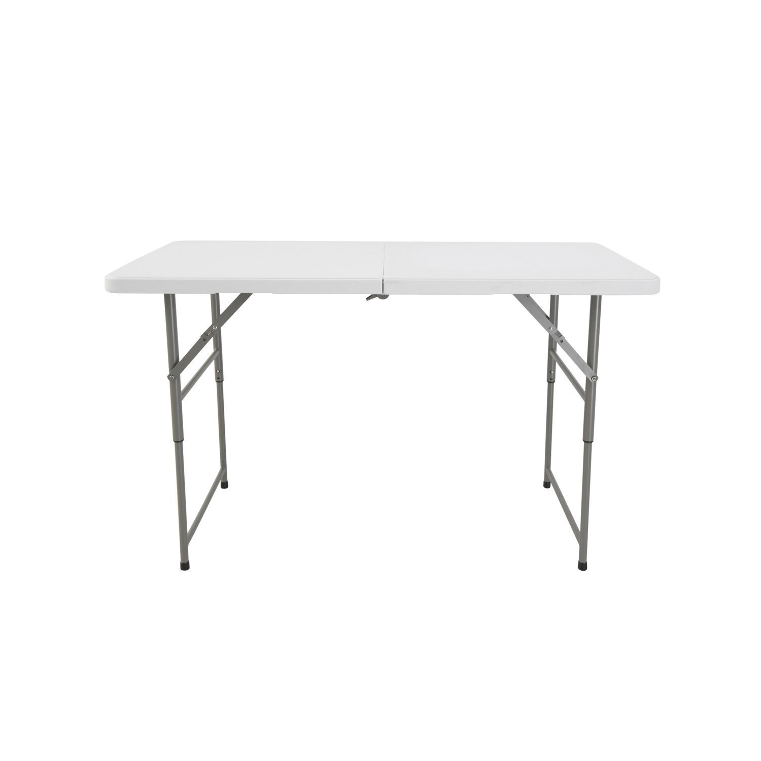 Mesa Dobrável 122cm 4 Lugares Portátil Polietileno Cusco Fratini Branco