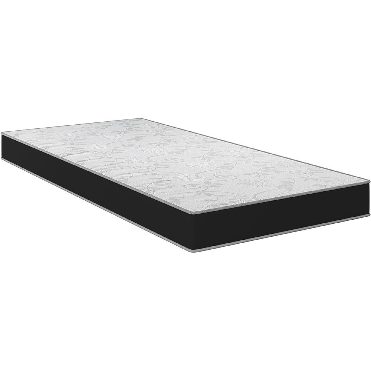 Colchão Solteiro Espuma D28 17x88x188cm Confort Arte Cúbica Branco/preto