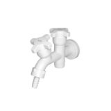 Torneira Para Tanque E Máquina De Lavar Hydramax Abs 1/4 Volta Branca