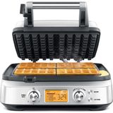 Breville BWM640XL Máquina de Waffle 4 Fatias Aço Inoxidável Prata 110V