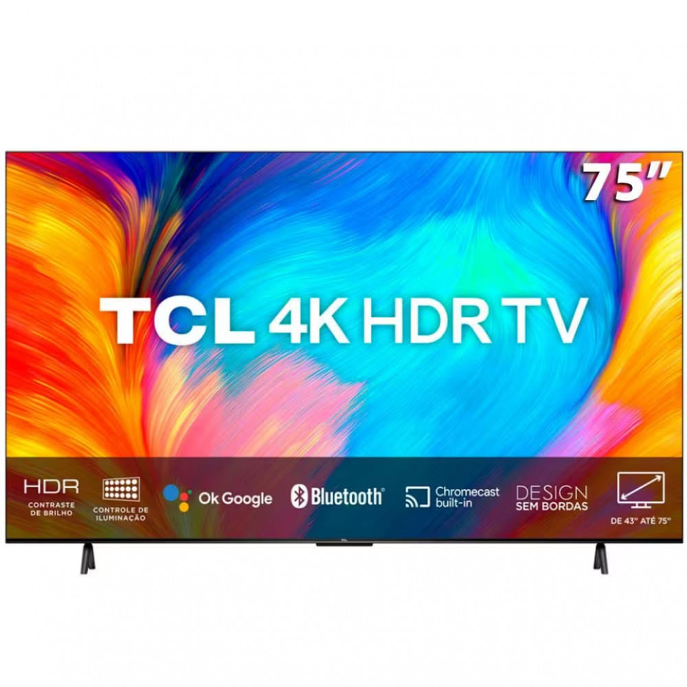 Smart Tv Led 75 Tcl 4k Hdr, Google Tv Dolby Audio