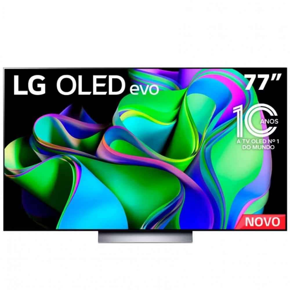 Smart Tv 77 Polegadas 4k Lg Oled77c3psa Evo 120hz G-sync Freesync Bluetooth Thinq Ai 4 Hdmis