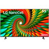 Smart Tv 55 4k Lg Nanocell 55nano77sra Bluetooth, Thinq Ai, Alexa, Google Assistente, Airplay, 3 Hdmis