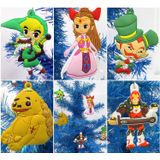 Enfeites De Árvore De Natal Lenda De Zelda Set Com Link E Friends - Design De Plástico À Prova De Quebra Único