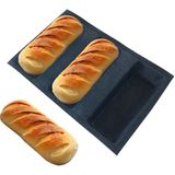 Malha Pão De Silicone Forma Forma Quadrada Moldes De Pão Não Vara Bandeja De Padaria De Silicone Revestido De Fibra De Vidro Crocante Pão De Pão Croc