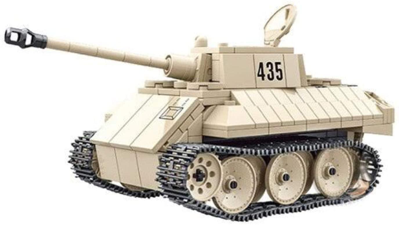 Brinquedos Do Exército - Ww2 Kit De Construção De Tanques - Série Militar Ww2 Alemão Leopard Vk-1602 Tanque De Batalha De Reconhecimento Diy Blocos D