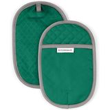 Porta-panelas De Algodão Kitchenaid Asteroide Com Aderência De Silicone, Conjunto De 2, Palmeira De Pedra