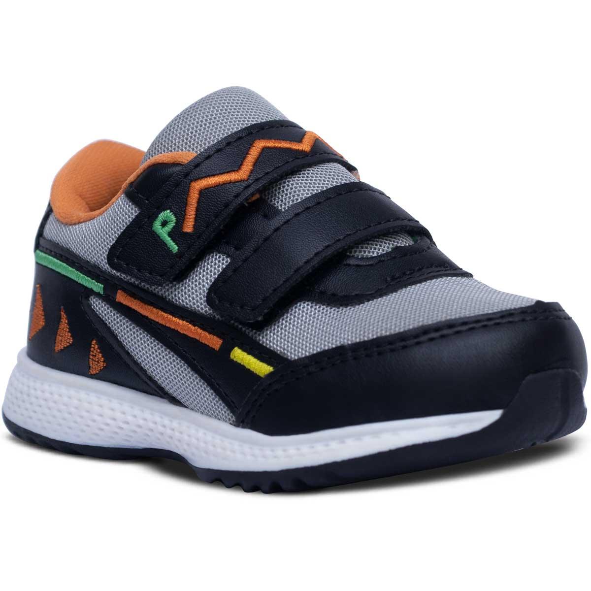 Tenis Infantil Escolar Menino Jogging Calce Fácil 11.54 Cor:preto-cinza,tamanho:30