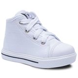 Tenis Infantil Casual Cano Alto Menina Menino Star 11.49i Cor:branco,tamanho:21