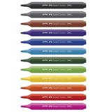 Caneta Hidrográfica 12 Cores Jumbo Faber-Castell