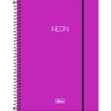 Caderno Univ. 1 Mat. Capa Plastica Neon Lilás Tilibra