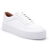 Tênis Flatform Feminino Cadarço Conforto Dia A Dia Leve Branco 38