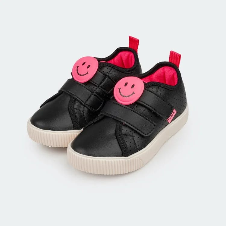 Tenis Infantil Feminino Pampili Luna Emoji Preto/pink 435236