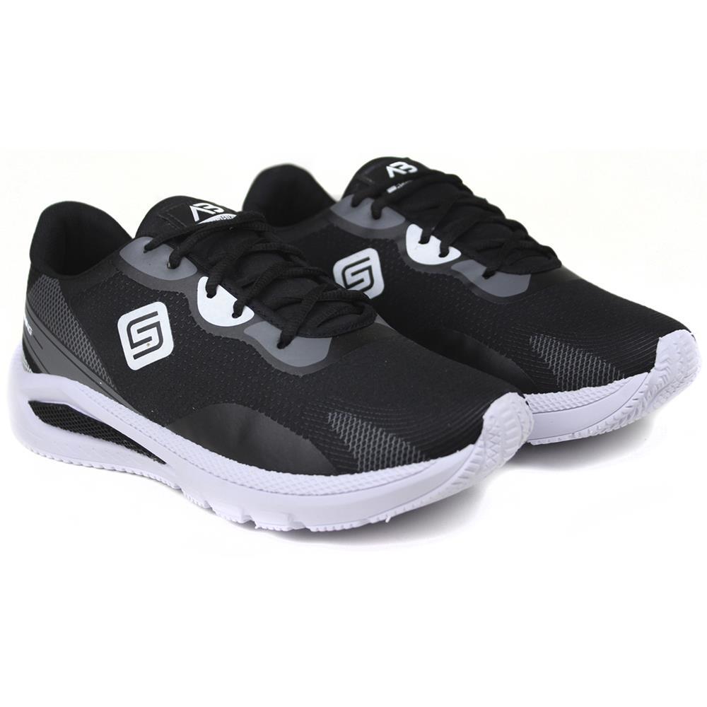 Tênis Esportivo Masculino Caminhada Corrida Conforto Leve Preto 37