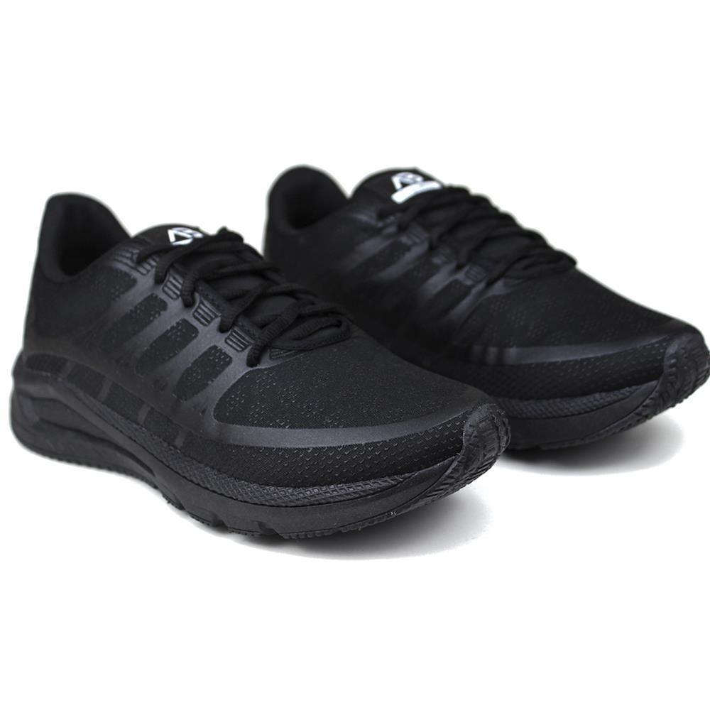 Tênis Esportivo Masculino Caminhada Corrida Conforto Macio Preto 42