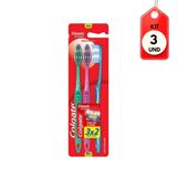 Kit C/03 Colgate Extra Clean Escova Dental Média C/3