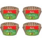 Melitta 8-12 Cup Basket Filter Paper (natural Brown, 400 Count)