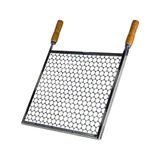 Grelha Retangular Inox Tela Moeda Para Churrasqueira 50x40cm