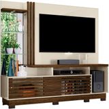 Estante Home Theater C- Pés Para Tv 60 Polegadas Paula Off White-savana