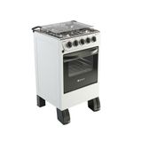 Fogão 4 Bocas A Gás Braslar New Sirius Com Mesa Inox E Forno Easy-clean Branco