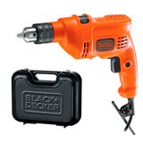 Furadeira De Impacto Black + Decker Com Maleta E Acessórios 3/8 (10mm) 560w 127v Laranja - Tm500kb9br