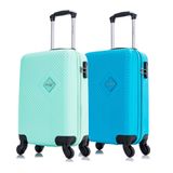 Kit Malas De Viagem Bordo 2 Peças Verde E Azul Zug Swiss Move