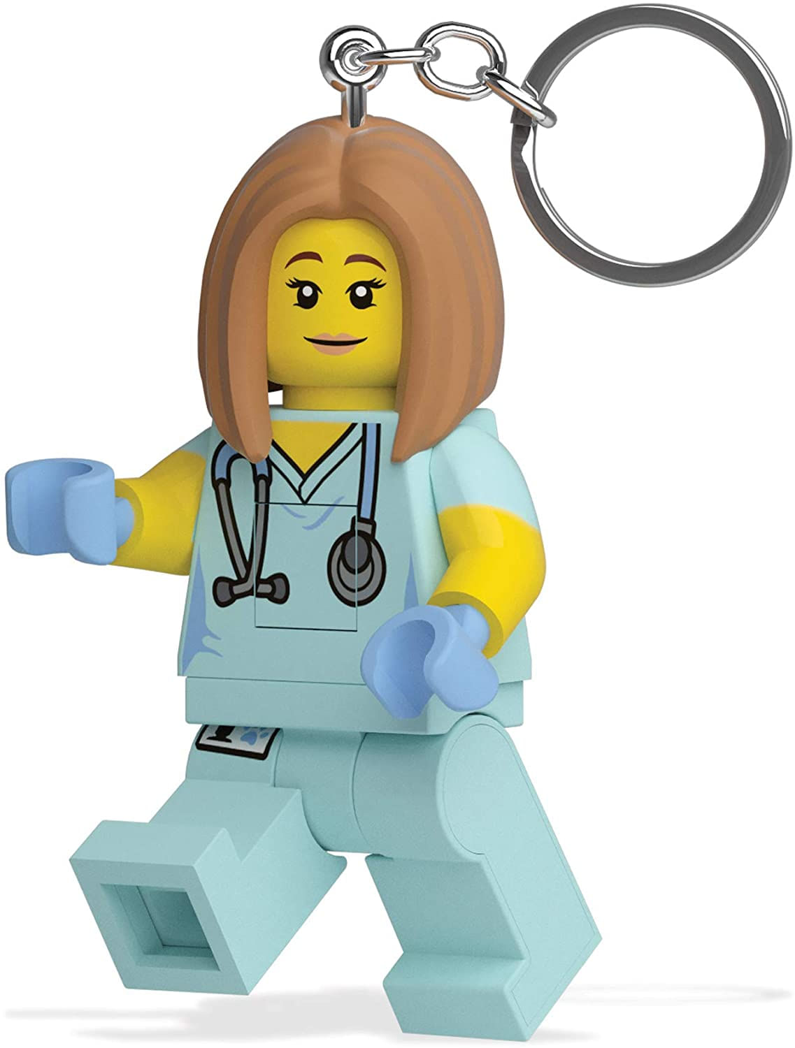 Lego Classic Nurse Keychain Light - 3 Polegadas Figura Alta