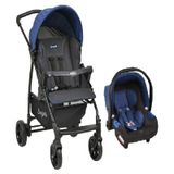 Carrinho De Bebê Ecco Azul Com Bebê Conforto - Burigotto