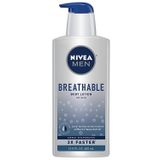 Nivea Men Loção Corporal Respirável, Suor Evapora Mais Rápido, Sem Sensação Pegajosa, Cheiro Fresco, Pele Seca, 13,5 Onças