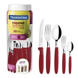 Faqueiro Inox Tramontina 30 Pc Ipanema Vermelho