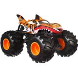 Hot Wheels Monster Trucks Tiger Shark Die-cast 124 Scale Veículo Com Rodas Gigantes Para Crianças De 3 A 8 Anos Grandes Caminhões De Brinqu