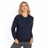 Blusão Feminino Básico De Moletom Rovitex Azul M